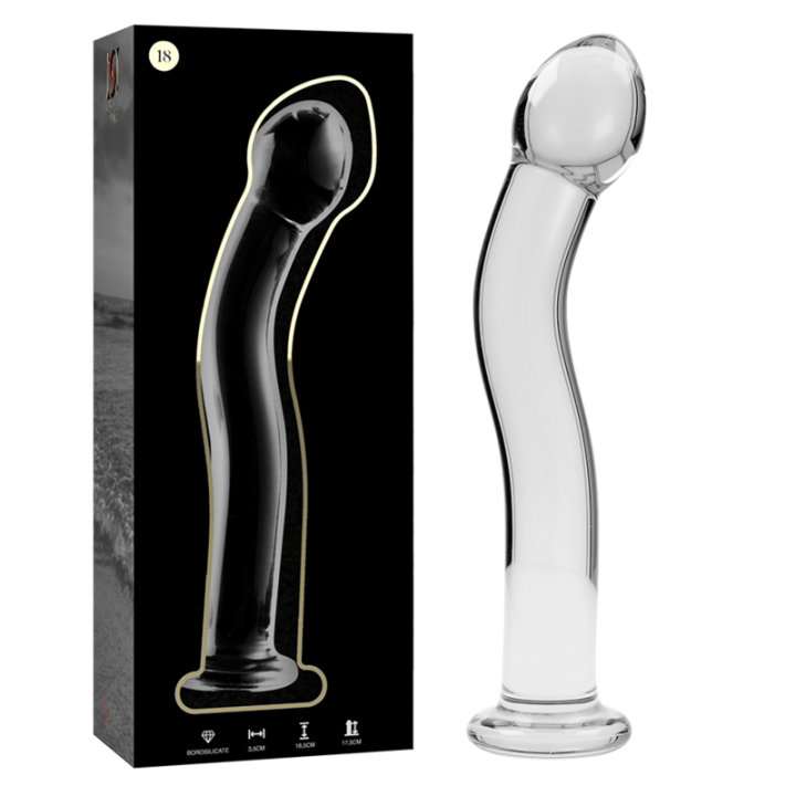 Modell 18 Dildo Borosilikatglas Klar 18,5 cm -O- 3,5 cm von Nebula Series By Ibiza | Fesselliebe.de