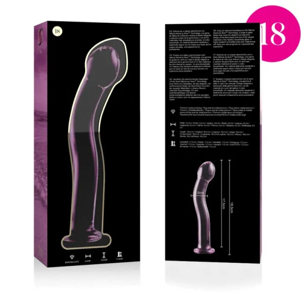 Modell 18 Dildo Borosilikatglas Rosa 18,5 cm -O- 3,5 cm von Nebula Series By Ibiza | Fesselliebe.de