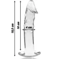 Modell 19 Dildo Borosilikatglas Klar 18,5 cm -O- 4 cm von Nebula Series By Ibiza