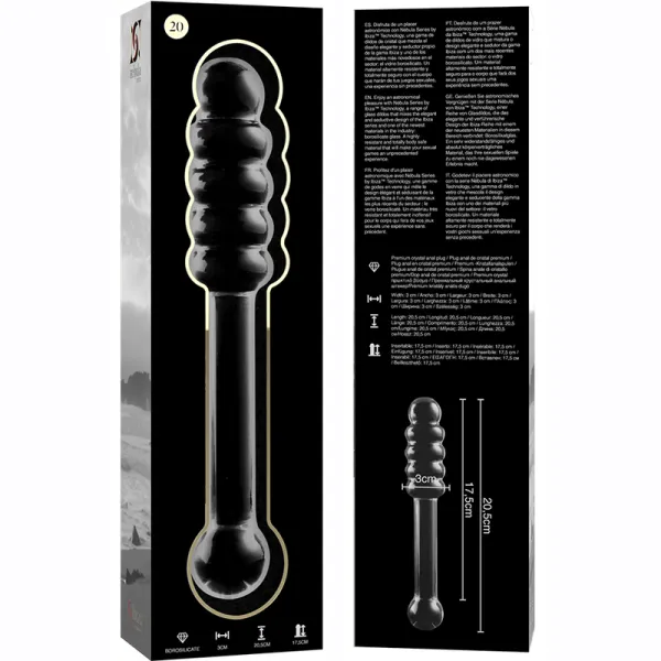 Modell 20 Dildo Borosilikatglas Klar 20,5 cm -O- 3 cm von Nebula Series By Ibiza | Fesselliebe.de