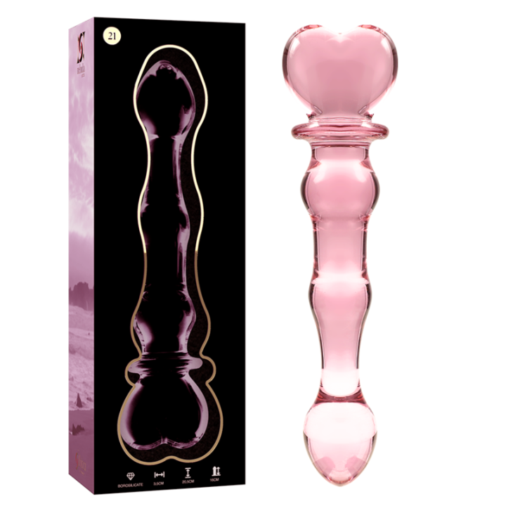 Modell 21 Dildo Borosilikatglas Rosa 20,5 cm -O- 3,5 cm von Nebula Series By Ibiza | Fesselliebe.de