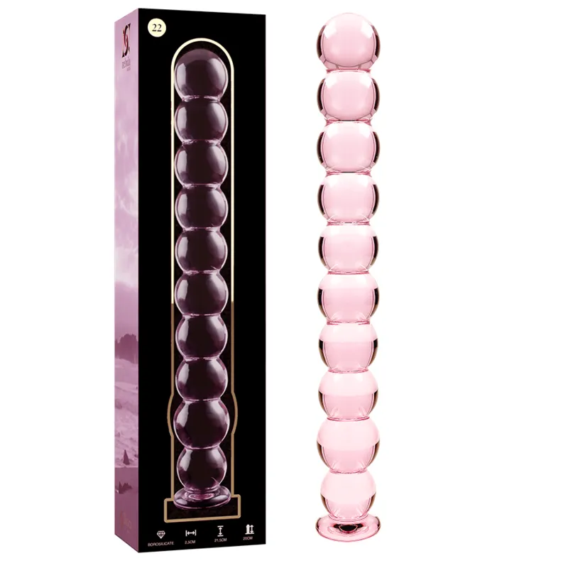 Modell 22 Dildo Borosilikatglas Rosa 21,5 cm -O- 2,5 cm von Nebula Series By Ibiza | Fesselliebe.de