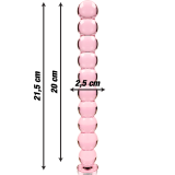 Modell 22 Dildo Borosilikatglas Rosa 21,5 cm -O- 2,5 cm von Nebula Series By Ibiza | Fesselliebe.de