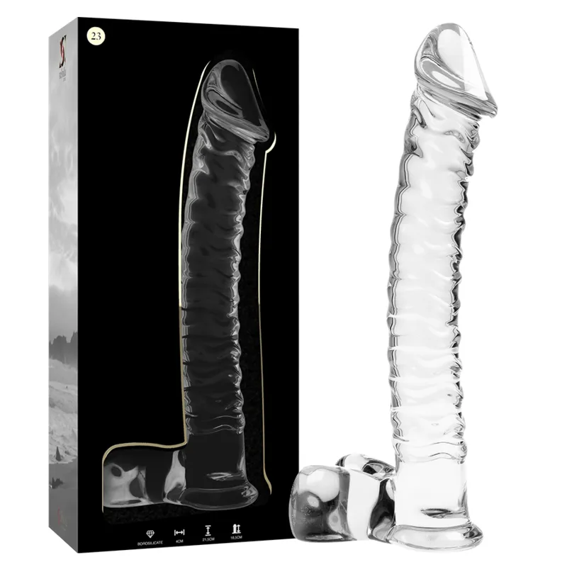 Modell 23 Dildo Borosilikatglas Klar 21,5 cm -O- 4 cm von Nebula Series By Ibiza | Fesselliebe.de