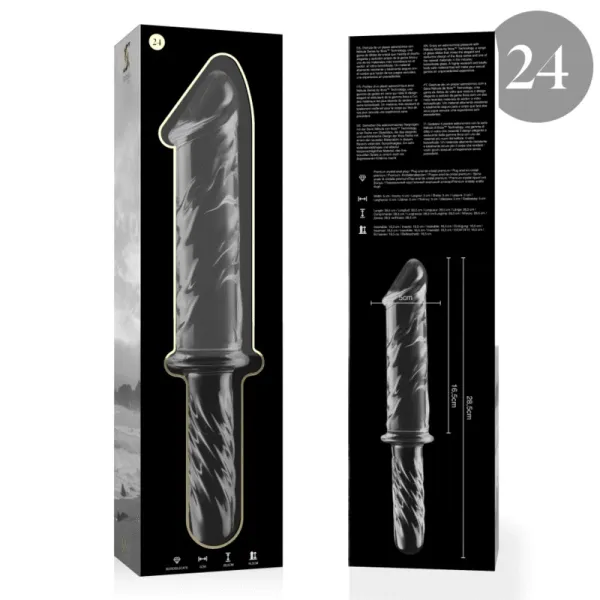 Modell 24 Dildo Borosilikatglas Klar 28,5 cm -O- 5 cm von Nebula Series By Ibiza | Fesselliebe.de