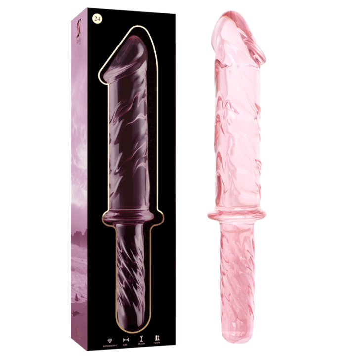Modell 24 Dildo Borosilikatglas Rosa 28,5 cm -O- 5 cm von Nebula Series By Ibiza | Fesselliebe.de