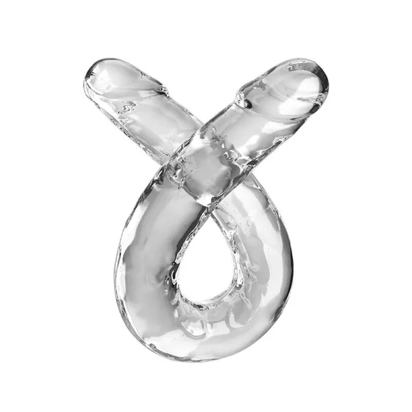 Double Trouble Doppeldildo 46 cm Klar von King Cock | Fesselliebe.de