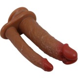 Hulbert Doppelter Realistischer Dildo mit Vibration Mulato von Pretty Love | Fesselliebe.de