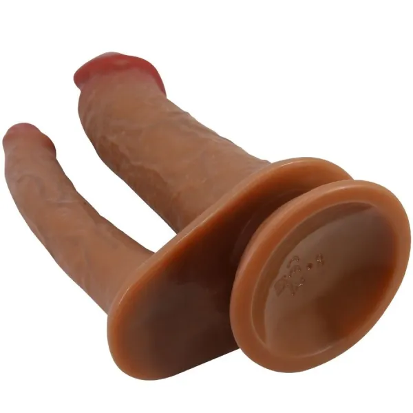Hulbert Doppelter Realistischer Dildo mit Vibration Mulato von Pretty Love | Fesselliebe.de