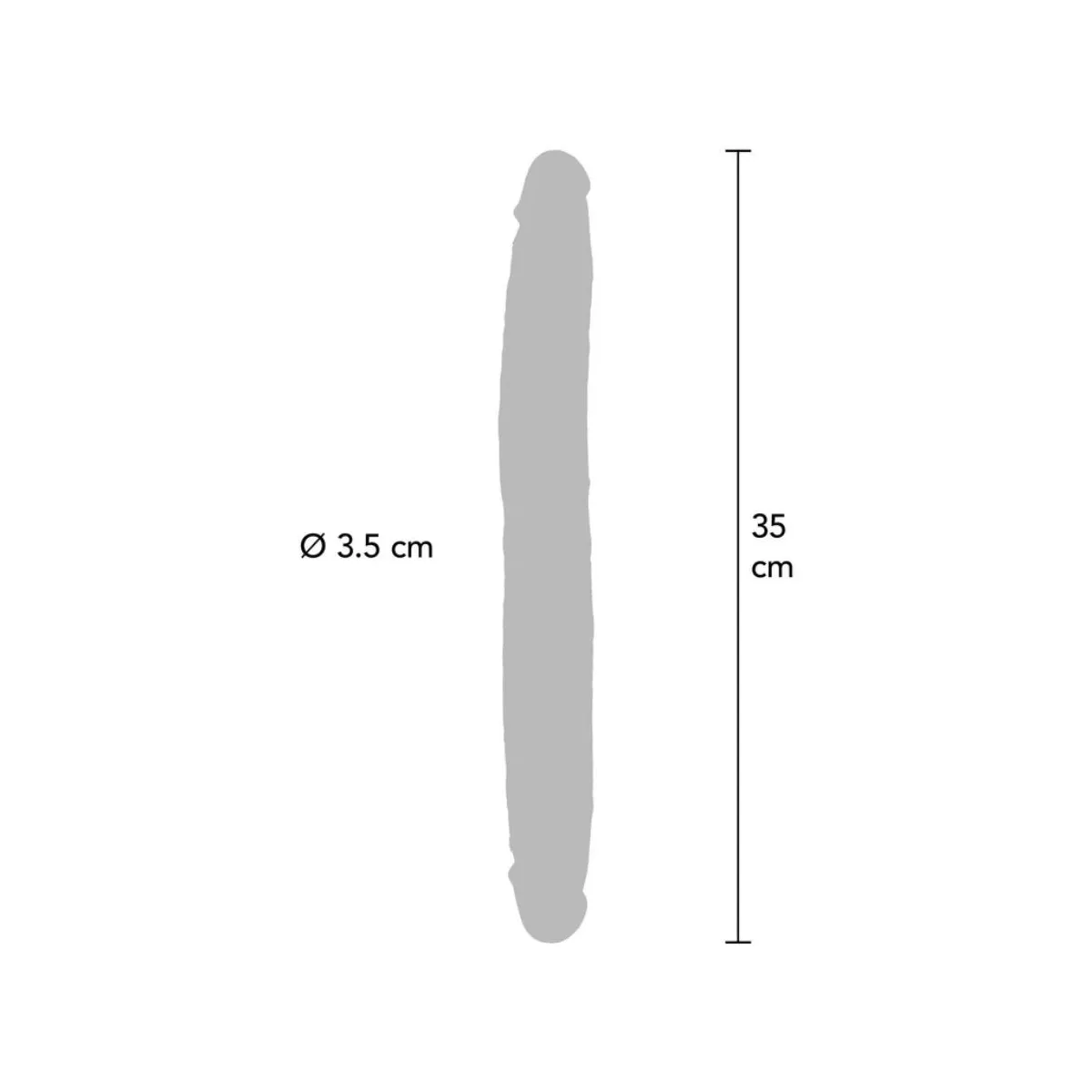 Doppelendes Silikon-Dildo Karamell 35 cm von Get Real | Fesselliebe.de