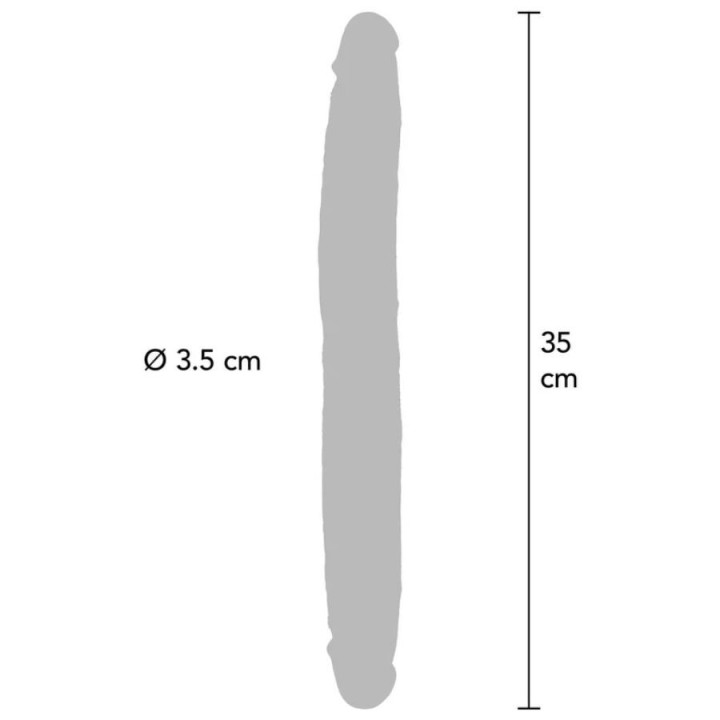 Doppelendes Silikon-Dildo Karamell 35 cm von Get Real | Fesselliebe.de