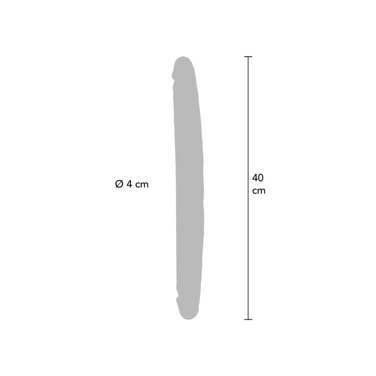 Doppelendes Silikon-Dildo Karamell 40 cm von Get Real | Fesselliebe.de