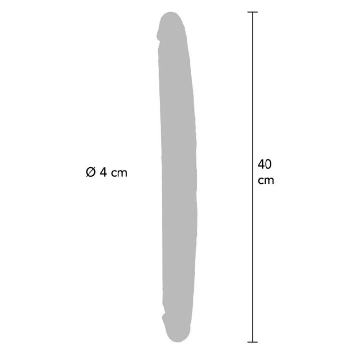 Doppelendes Silikon-Dildo Karamell 40 cm von Get Real | Fesselliebe.de