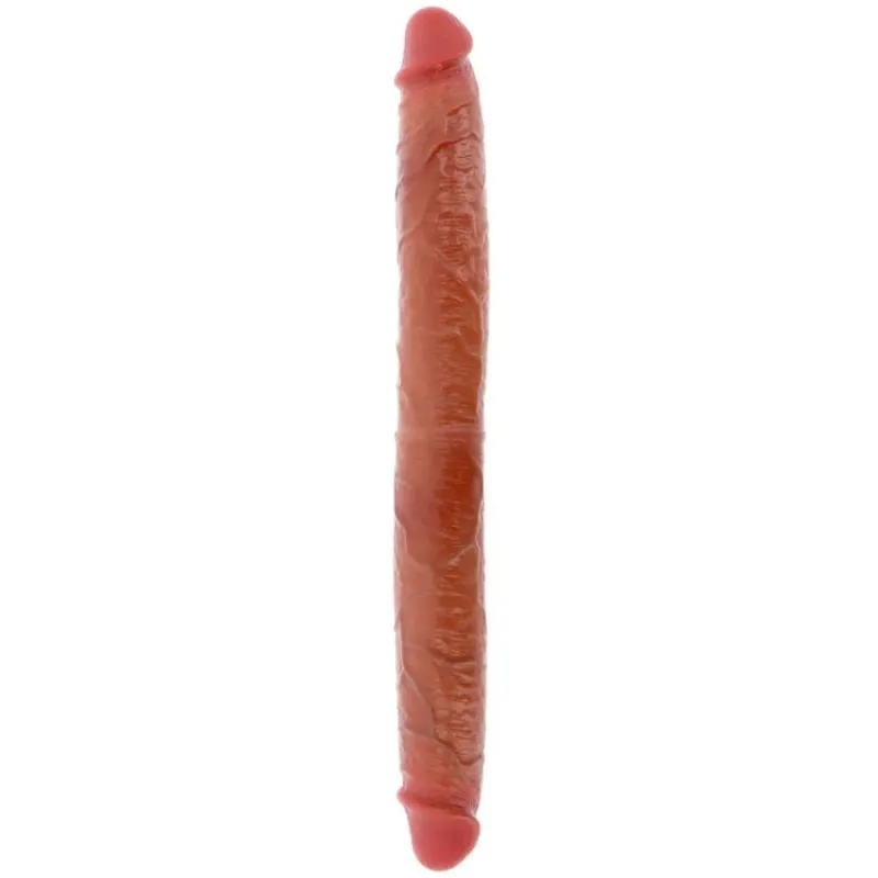 Doppelendes Silikon-Dildo Karamell 46 cm von Get Real | Fesselliebe.de