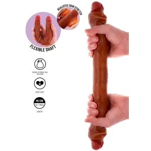 Doppelendes Silikon-Dildo Karamell 46 cm von Get Real