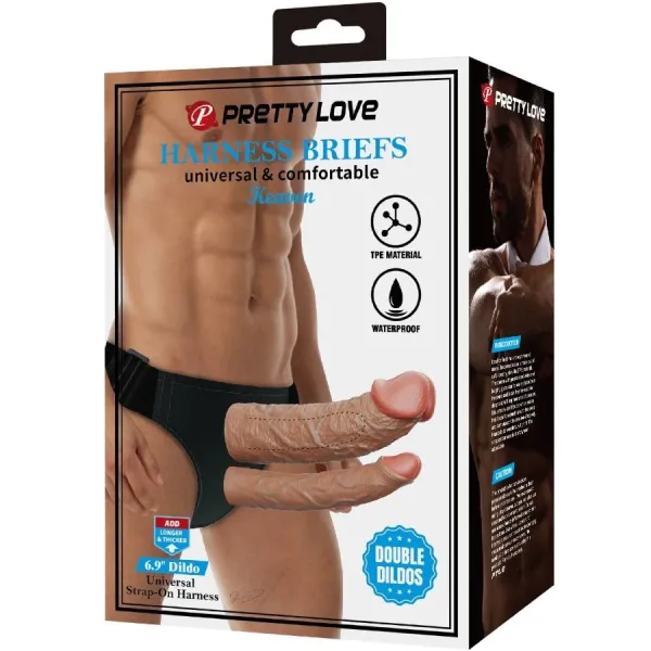 Keaven Harness Slip Universal & Komfortabel Doppeldildo von Pretty Love | Fesselliebe.de