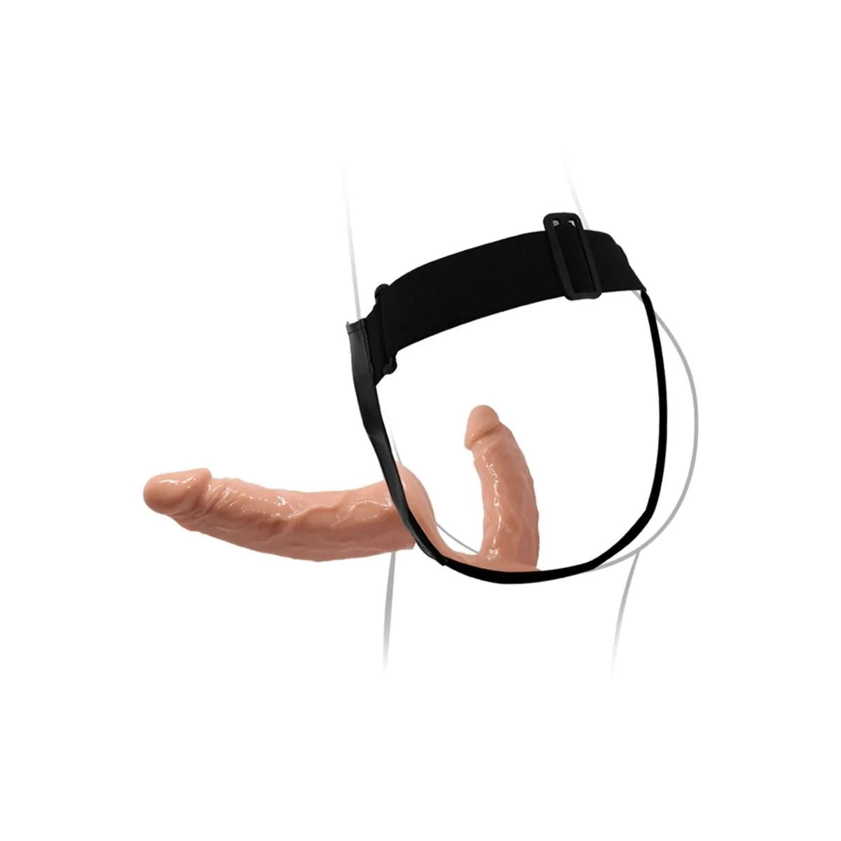 Ultra Leidenschaftlicher Doppelter Dildo mit Geschirr von Baile Harness Collection | Fesselliebe.de