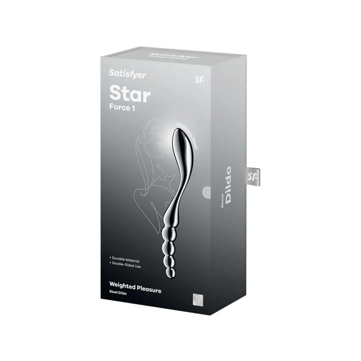 Star Force 1 Doppeldildo aus Edelstahl von Satisfyer Dildo | Fesselliebe.de