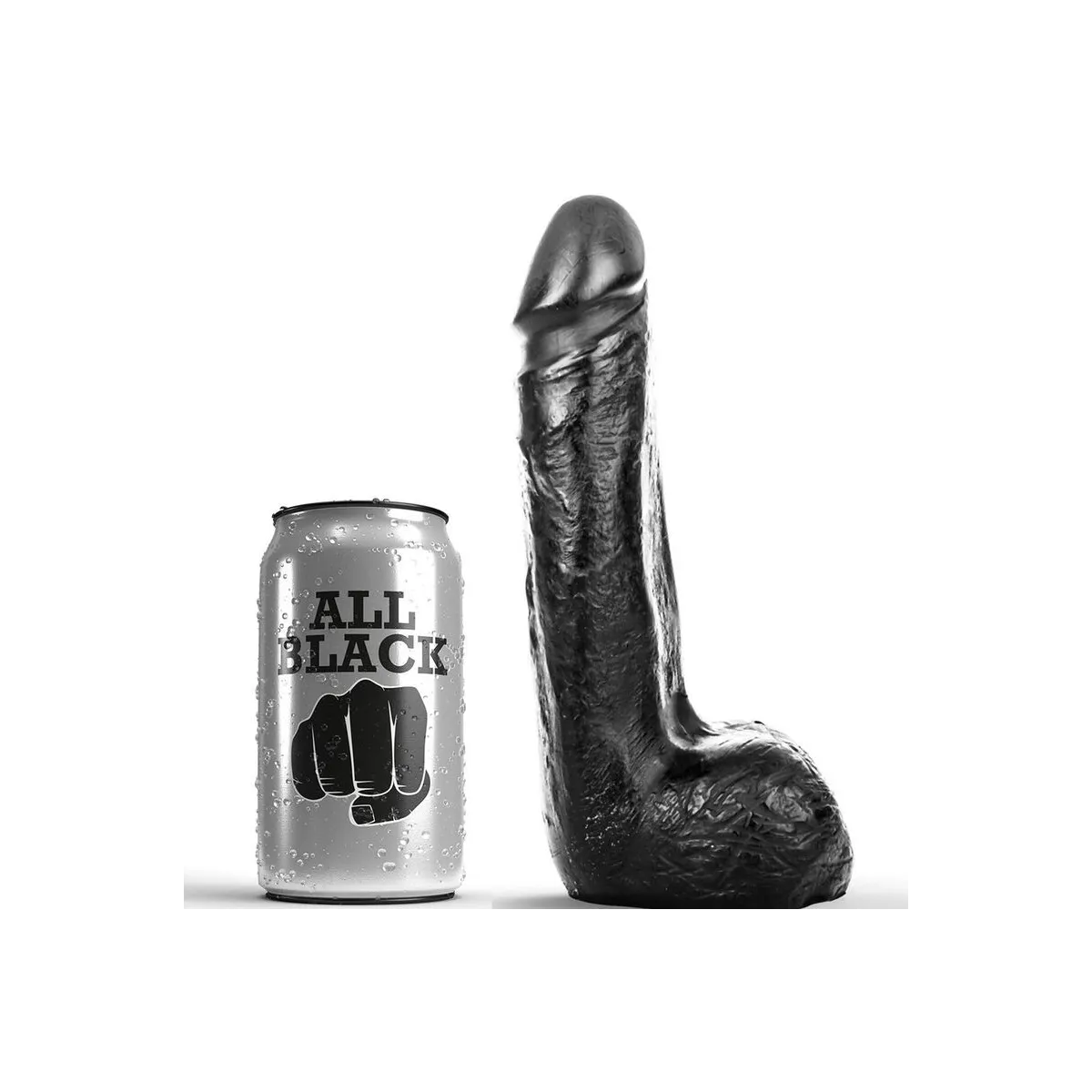 Weicher Schwarzer Realistischer Dildo 20 cm von All Black | Fesselliebe.de