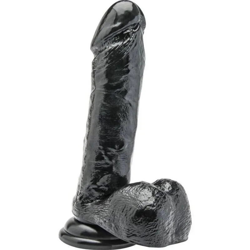 Dildo 18 cm mit Schwarzen Eieren von Get Real | Fesselliebe.de