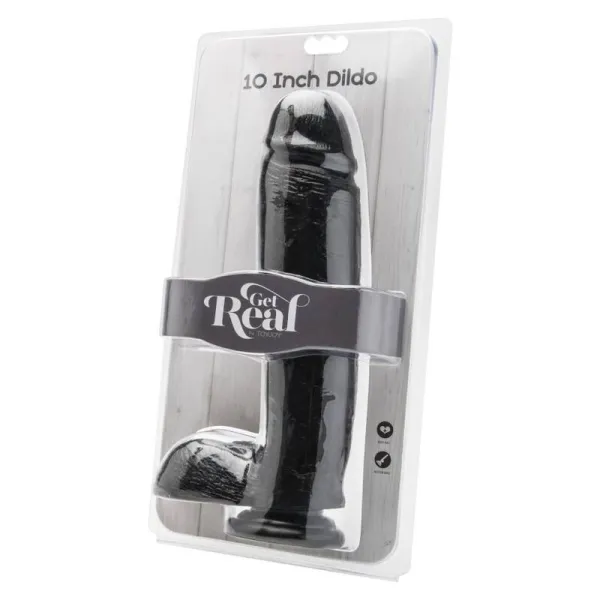 Dildo 25,5 cm mit Kugeln Schwarz von Get Real | Fesselliebe.de