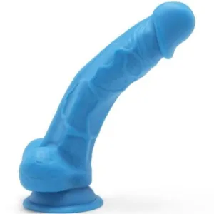 Happy Dicks 19 cm mit Bällen Blau von Get Real | Fesselliebe.de