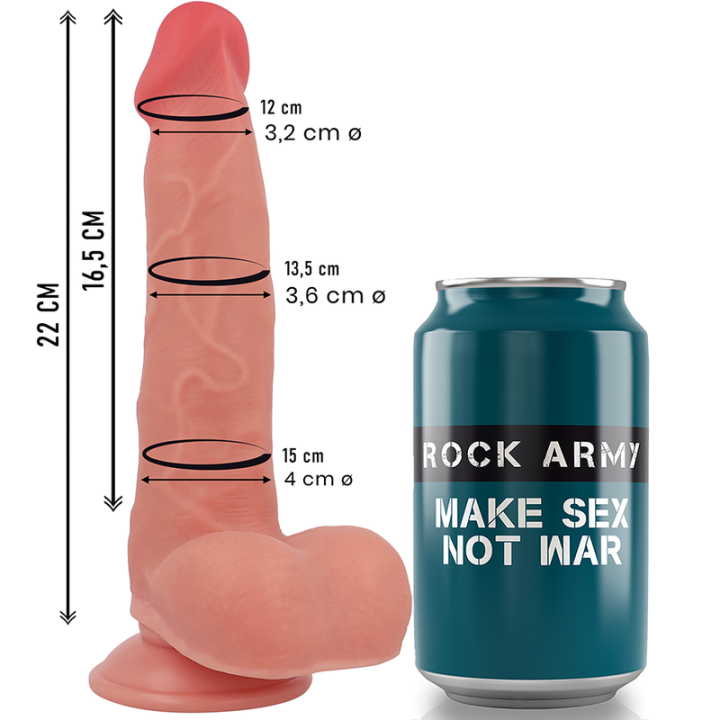 Flüssige Silikon Ranger 22 cm -O- 3,6 cm von Rock Army | Fesselliebe.de