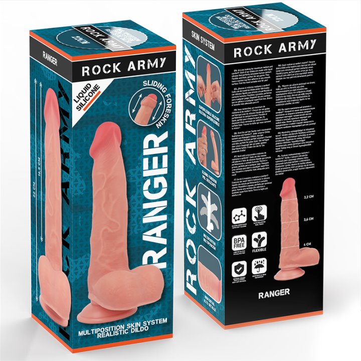 Flüssige Silikon Ranger 22 cm -O- 3,6 cm von Rock Army | Fesselliebe.de