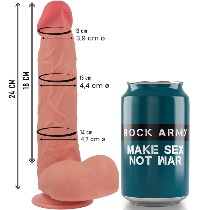 Flüssigsilikon Raptor 24 cm -O- 4,4 cm von Rock Army | Fesselliebe.de