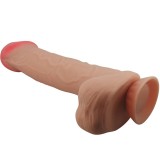 Sliding Skin Series Realistischer Dildo mit Sliding Skin Saunapf Fleisch 26 cm von Pretty Love High Grade | Fesselliebe.de