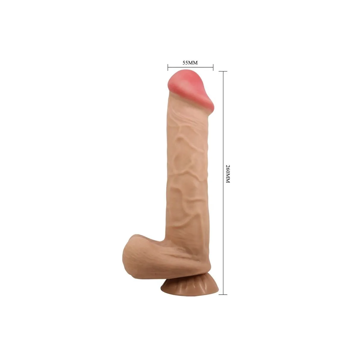Sliding Skin Series Realistischer Dildo mit Sliding Skin Saunapf Fleisch 26 cm von Pretty Love High Grade | Fesselliebe.de