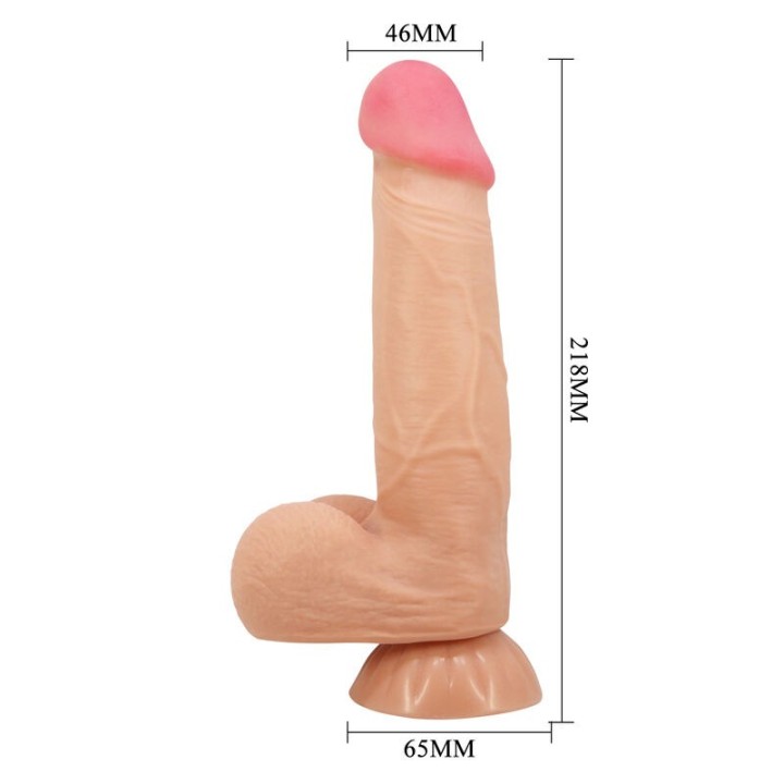 Sliding Skin Series Realistischer Dildo mit Gleitendem Haut-Saugnap 21,8 cm von Pretty Love High Grade | Fesselliebe.de