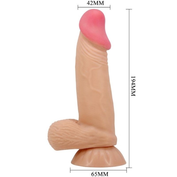 Sliding Skin Series Realistischer Dildo mit Sliding Skin Saugnapf 19,4 cm von Pretty Love High Grade | Fesselliebe.de