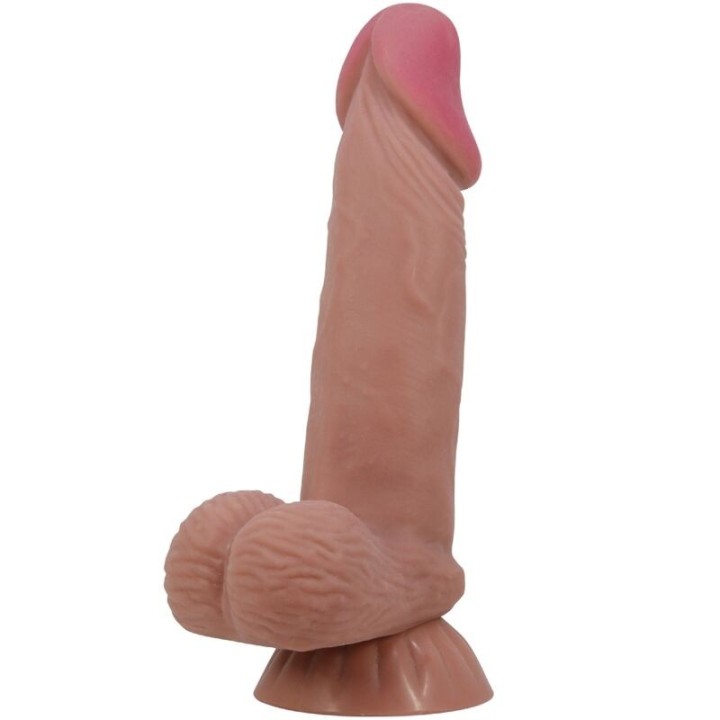 Sliding Skin Series Realistischer Dildo mit Schiebendem Braunen Hautsaugnapf 19,4 cm von Pretty Love High Grade | Fesselliebe.de