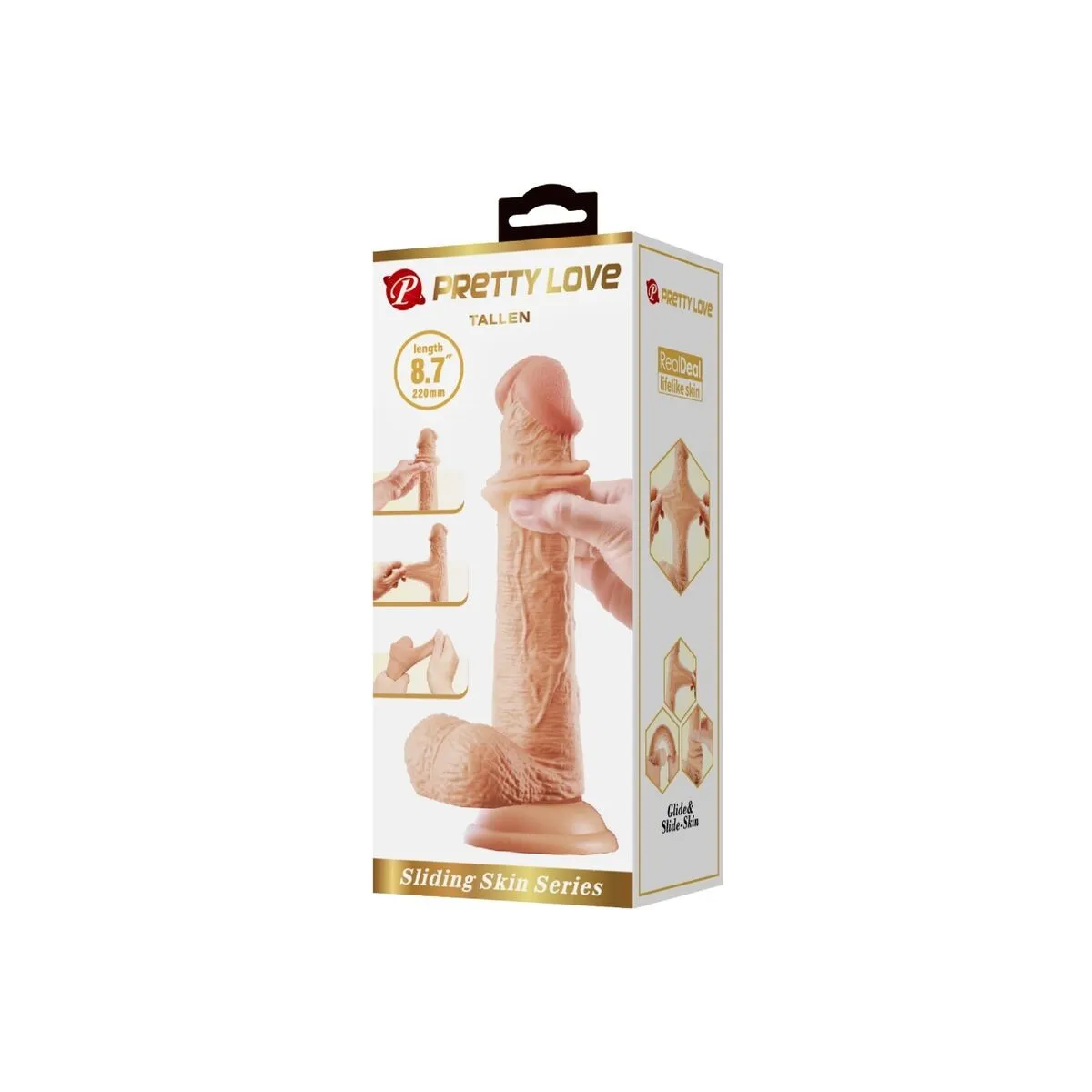 Grosser Realistischer Dildo 22 cm Fleisch von Pretty Love | Fesselliebe.de