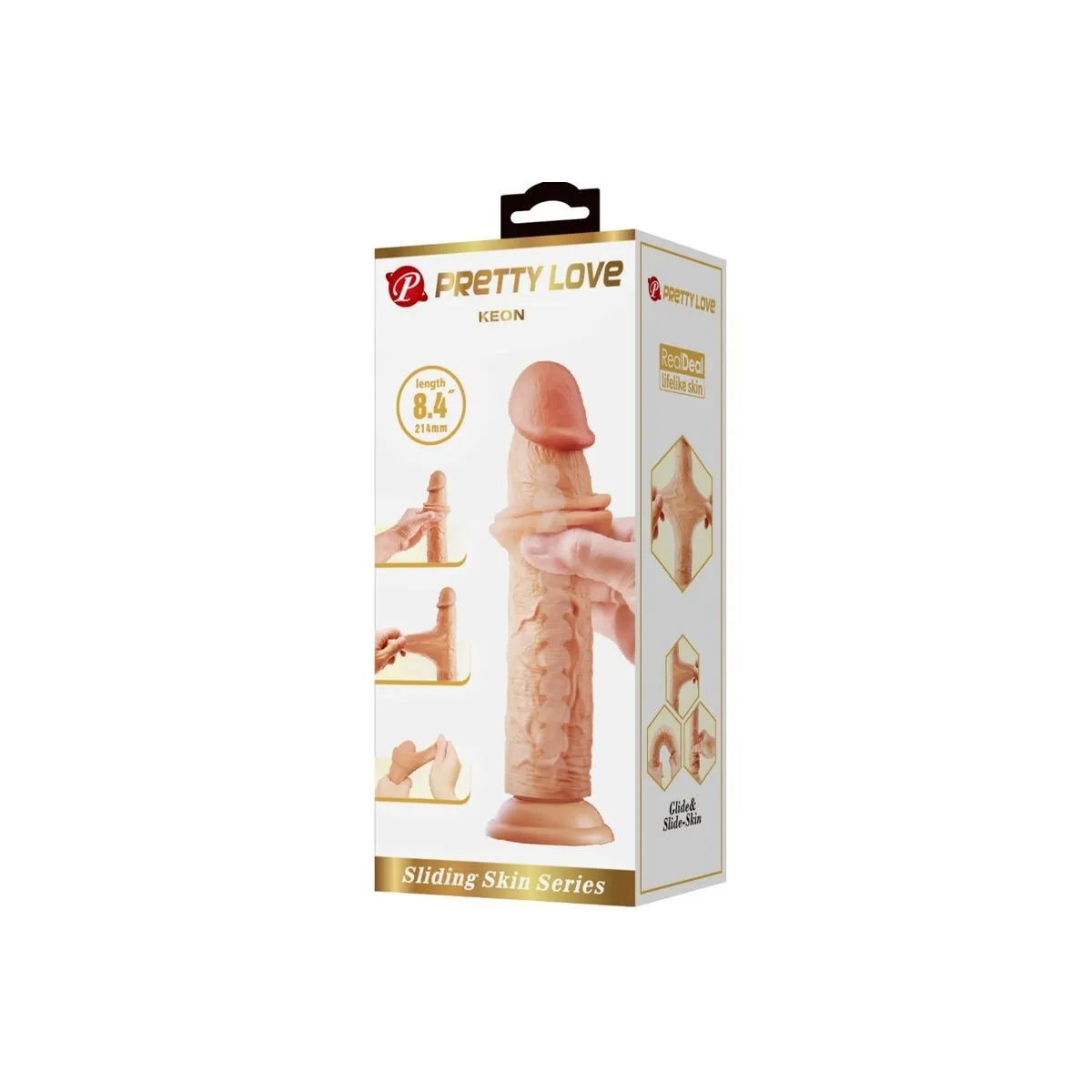 Keon Realistischer Dildo 21 cm Fleisch von Pretty Love | Fesselliebe.de
