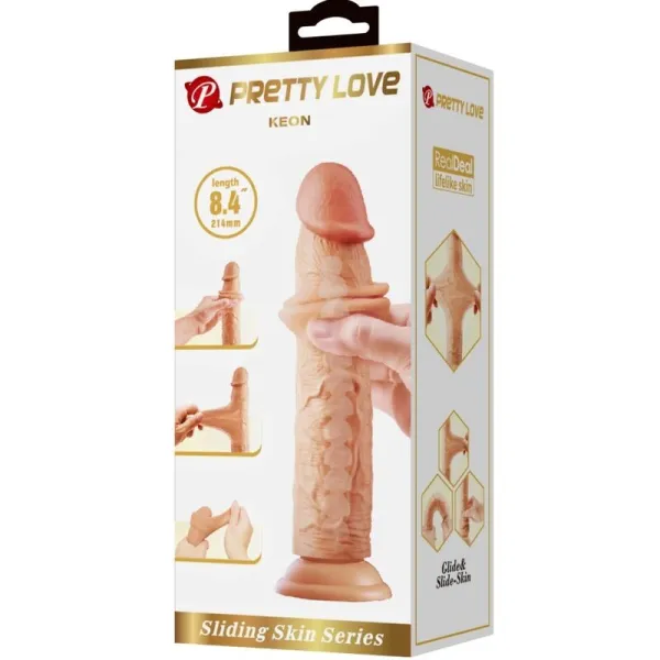 Keon Realistischer Dildo 21 cm Fleisch von Pretty Love | Fesselliebe.de