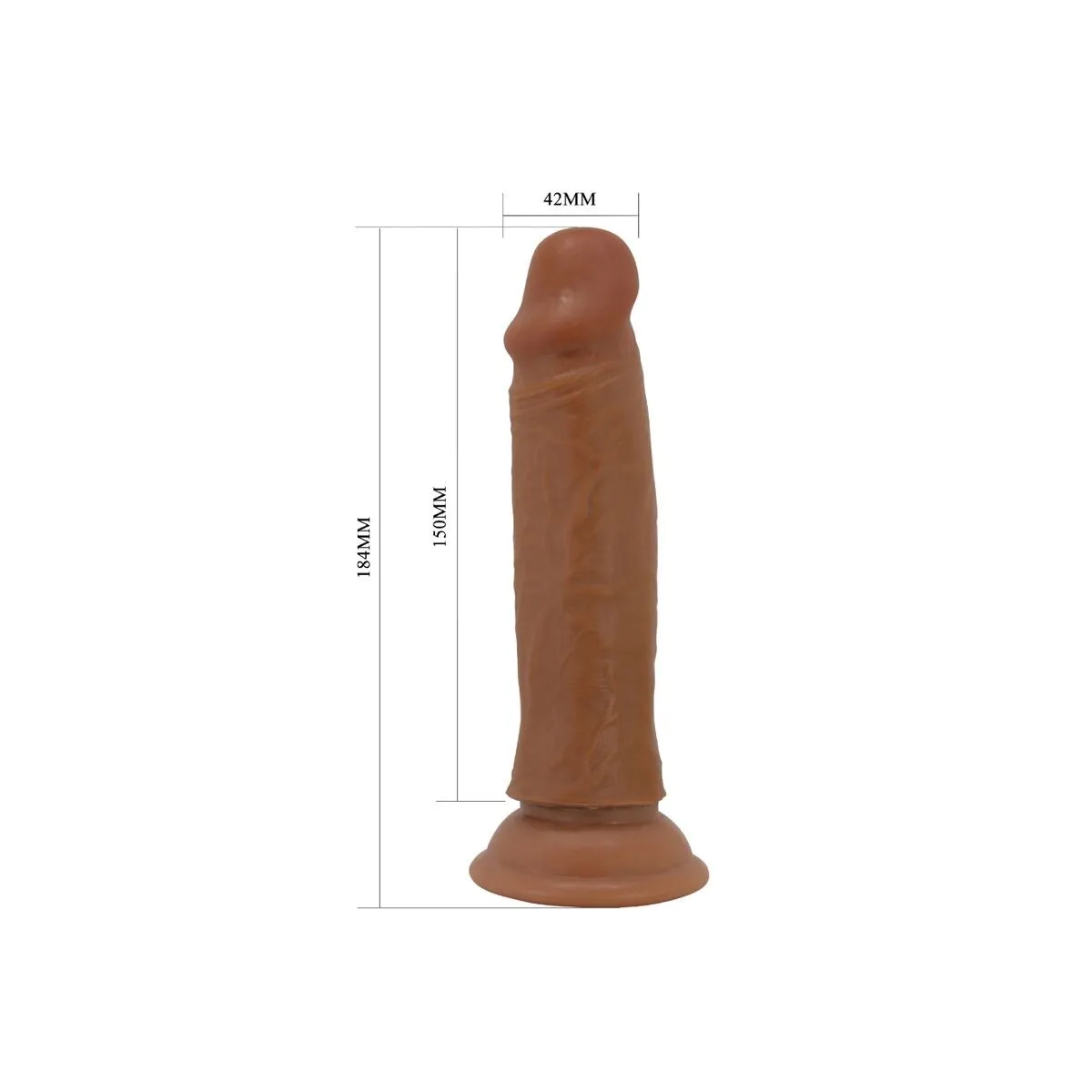 Quentin Realistischer Dildo 18 cm Braun von Pretty Love | Fesselliebe.de