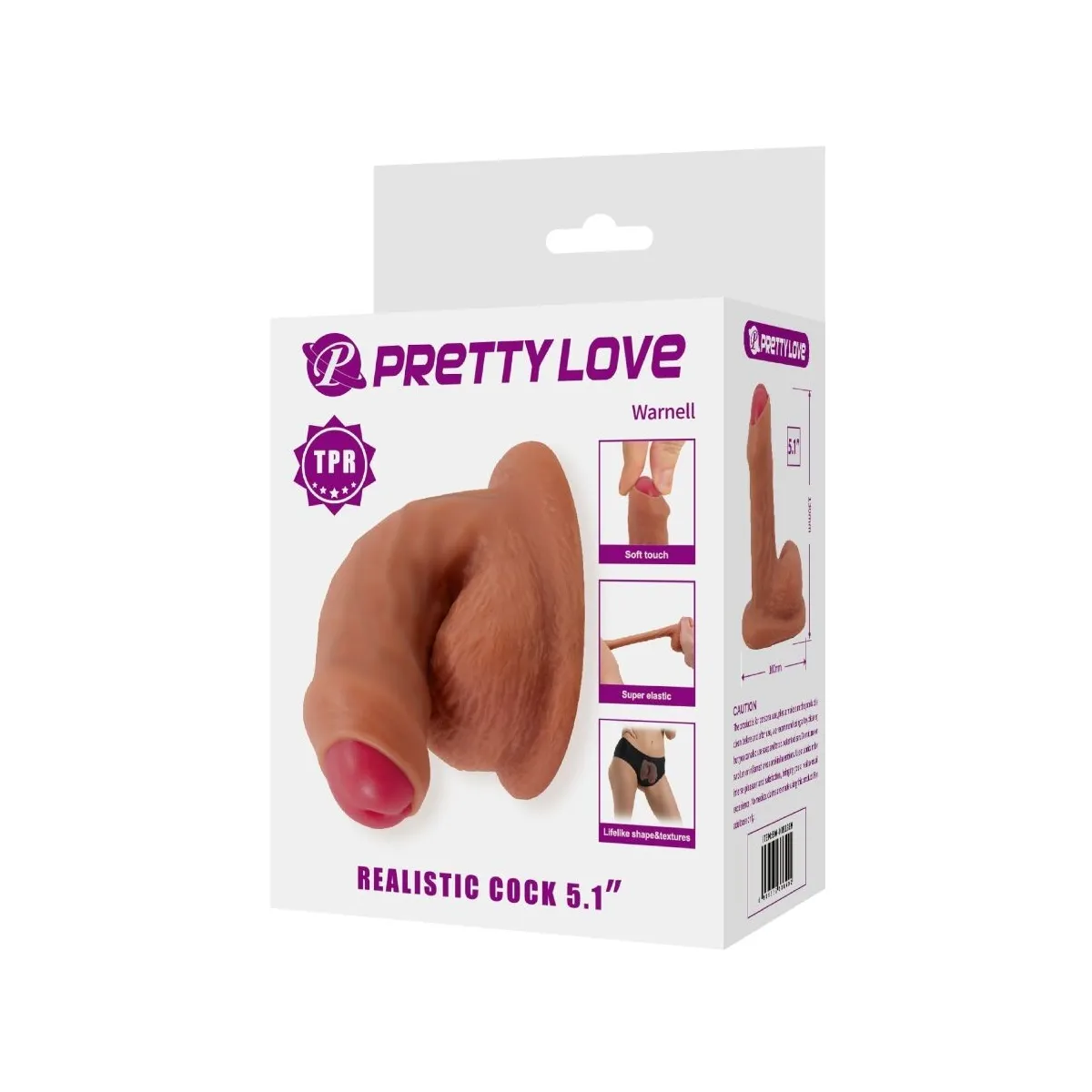 Warnell Ultra Realistischer und Elastischer Dildo 9,5 cm Mulato von Pretty Love | Fesselliebe.de