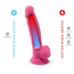 Modell 1 Realistischer Penis Premium-Silikon Silexpan Fluoreszierendes Rosa 17,5 cm von Silexd