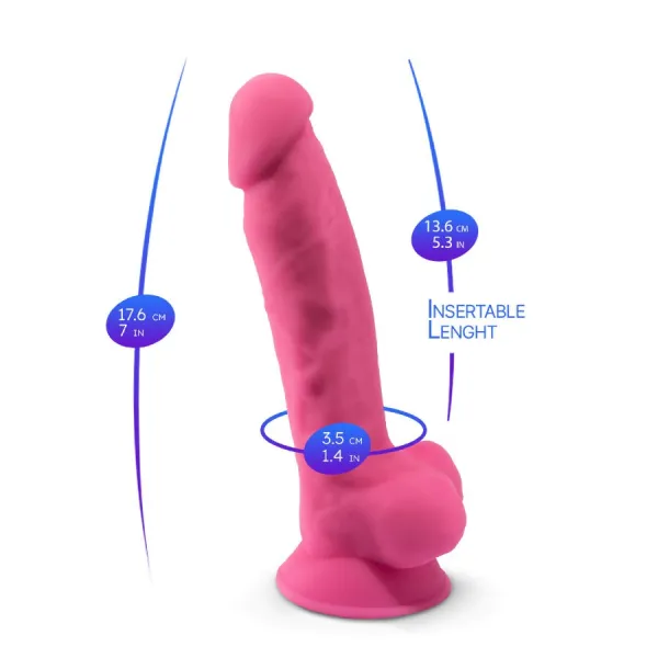 Modell 1 Realistischer Penis Premium-Silikon Silexpan Fluoreszierendes Rosa 17,5 cm von Silexd | Fesselliebe.de