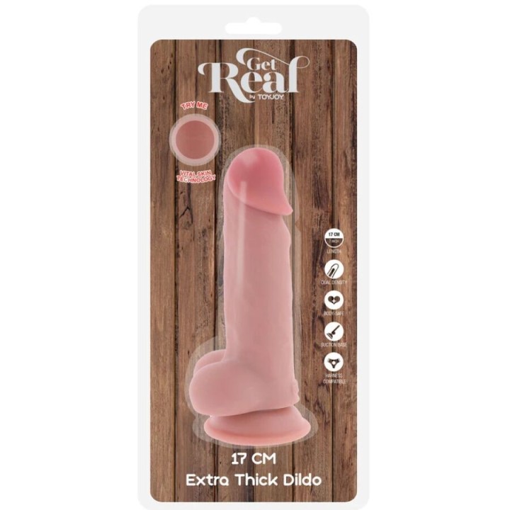 Deluxe Realistischer Penis mit Hoden Extra Dick 17 cm von Get Real | Fesselliebe.de