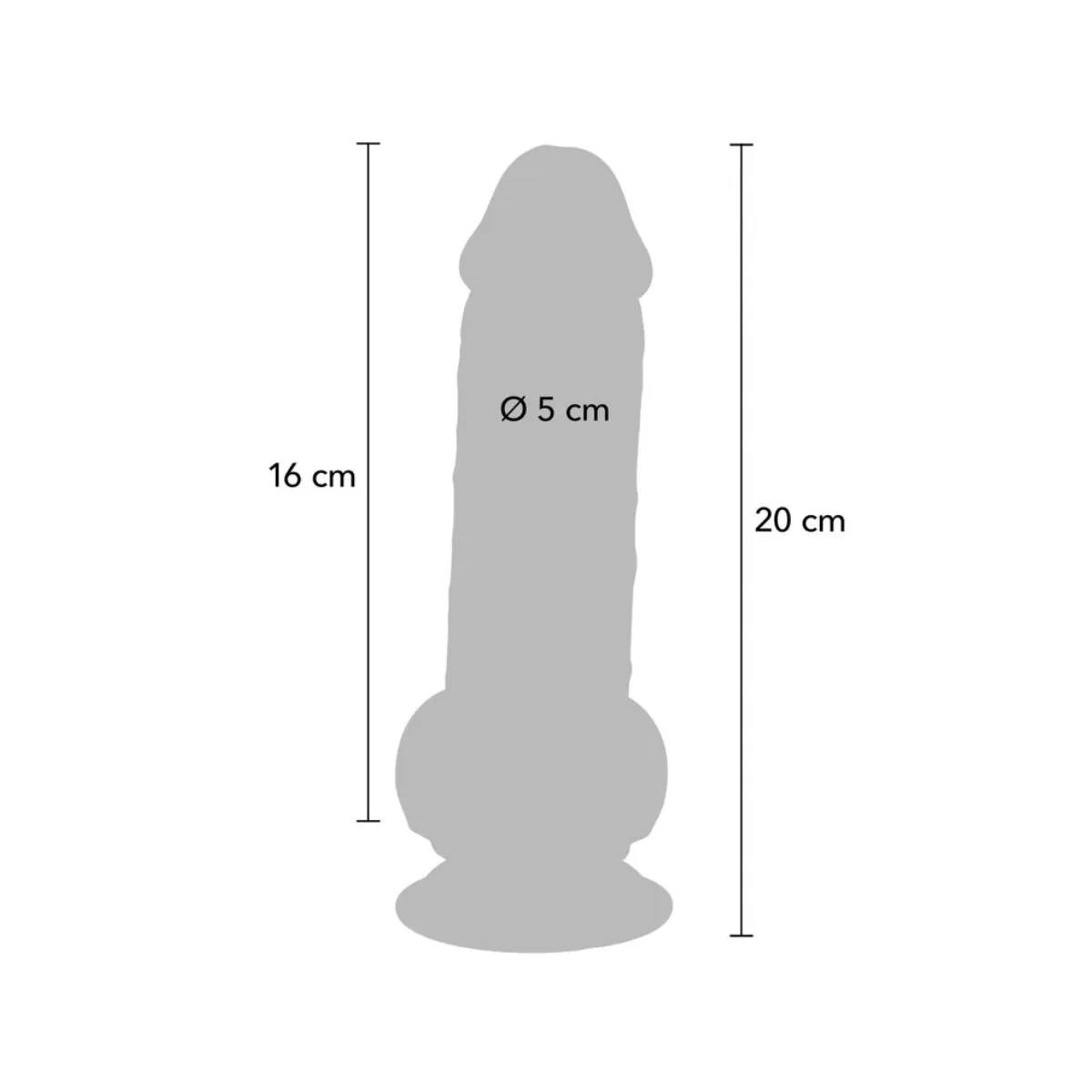 Deluxe Realistischer Penis mit Hoden Extra Dick 20 cm von Get Real | Fesselliebe.de