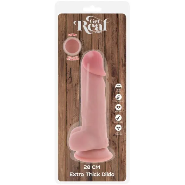 Deluxe Realistischer Penis mit Hoden Extra Dick 20 cm von Get Real | Fesselliebe.de