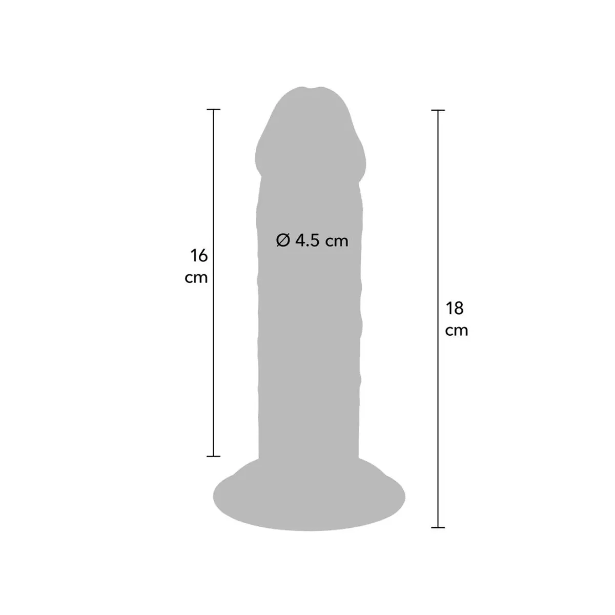 Deluxe Dicker Tpe-Donnersatz mit Doppelter Dichte, 18 cm von Get Real | Fesselliebe.de