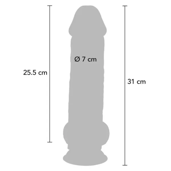 Deluxe Realistic Penis With Testicles Extra Thick 31 cm von Get Real | Fesselliebe.de