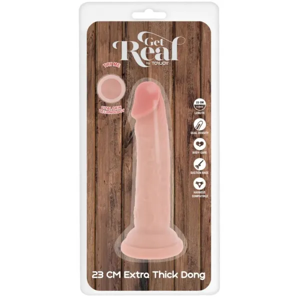 Deluxe Dicker Tpe-Donnersatz mit Doppelter Dichte, 23 cm von Get Real | Fesselliebe.de