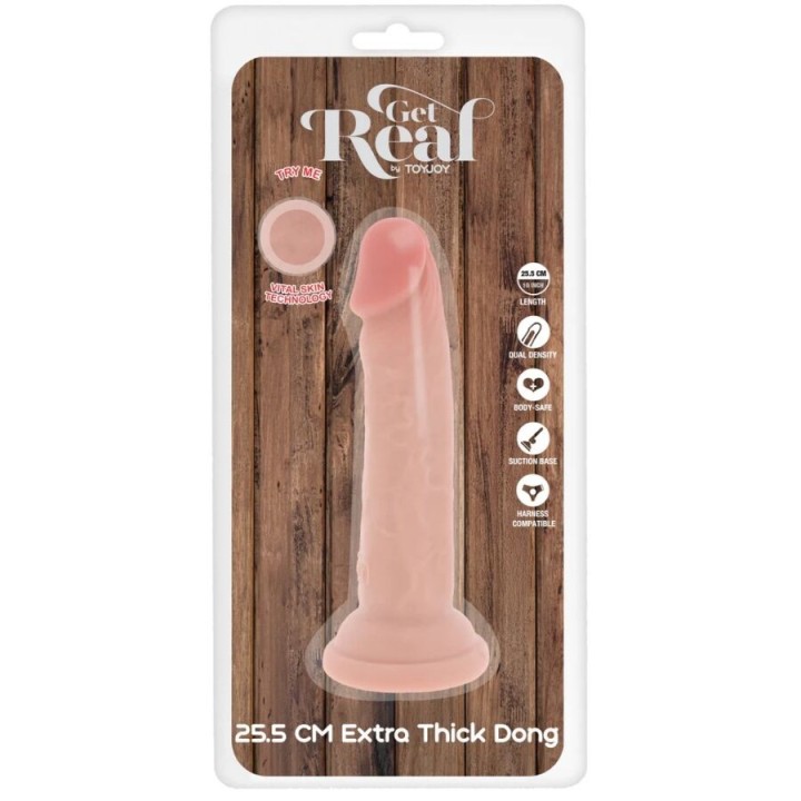 Deluxe Thick Double-Density Tpe Dong 25,5 cm von Get Real | Fesselliebe.de