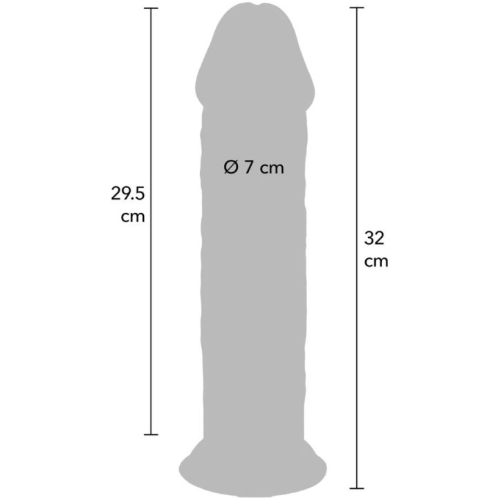 Deluxe Thick Double-Density Tpe Dong 32 cm von Get Real | Fesselliebe.de