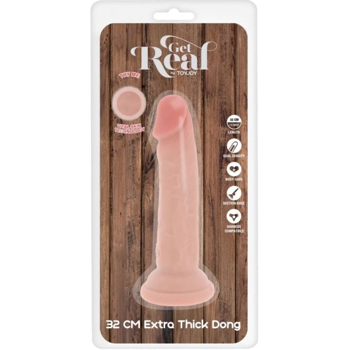 Deluxe Thick Double-Density Tpe Dong 32 cm von Get Real | Fesselliebe.de
